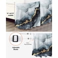 thumbnail image 4 of Abstract Art Marble Texture Ruffle Bed Skirt California King Size Black Grey Gold Gradient Modern Art Adjustable Elastic Dust Bed Skirts Wrap Around Bedskirt Wrinkle Free Easy Fit with 16 Inch Drop, 4 of 8