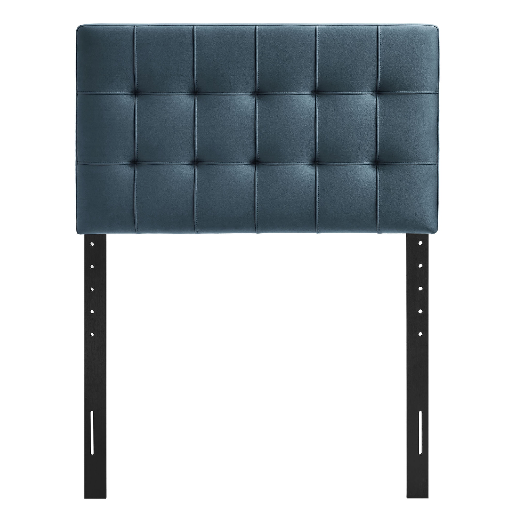 Lily Stain-Resistant Performance Velvet Twin Size Headboard in Cadet Blue