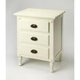 thumbnail image 1 of Butler Specialty Company Easterbrook 3-Drawer Wood Nightstand - Off White, 1 of 3