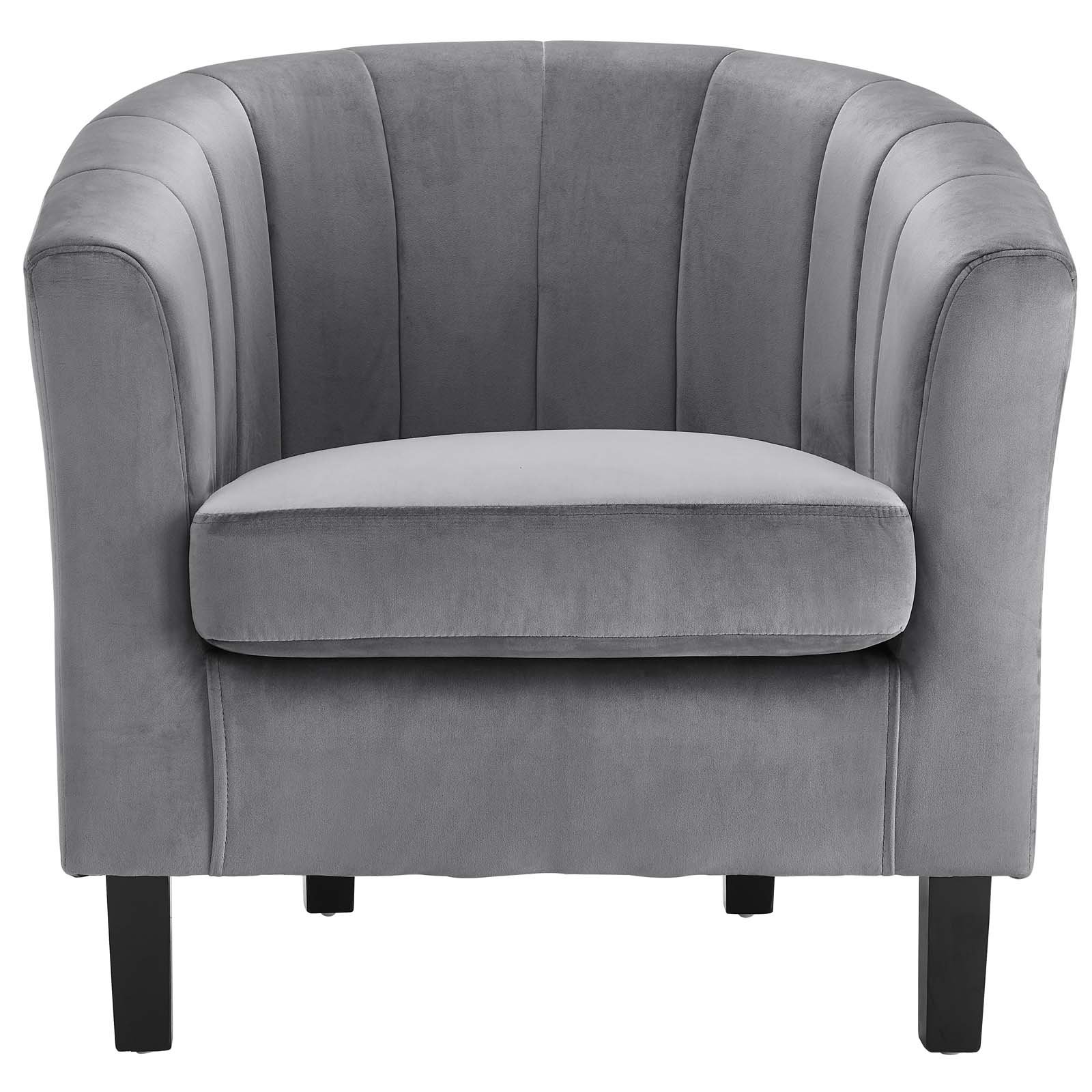 Modway Prospect Channel Tufted Upholstered Velvet Arm Chair - Walmart.com
