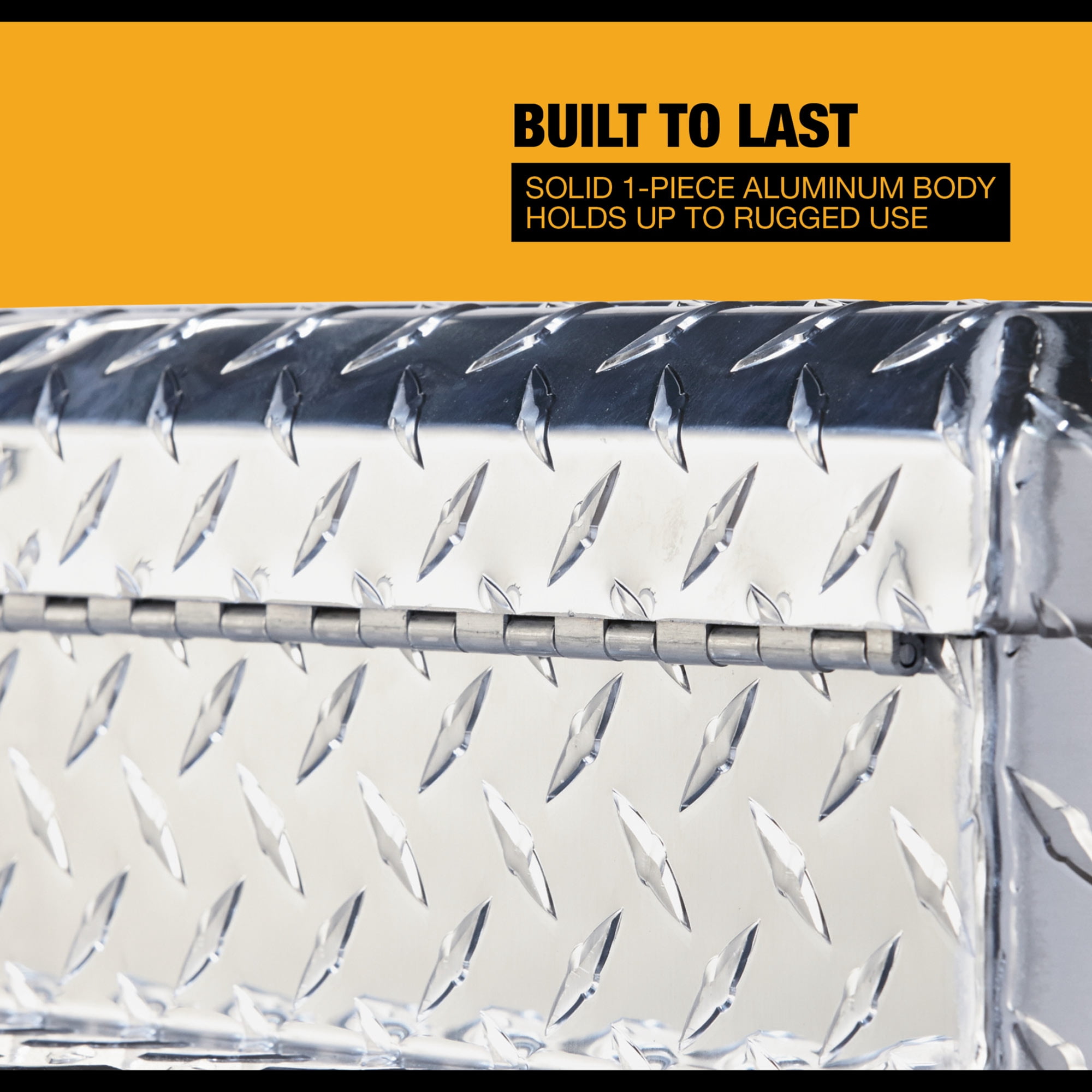 Northern Tool + Equipment Wide Truck Toolbox, 36in.L x 24in.W x 18in.H, Aluminum, Diamond Plate, Pull Handle Latch