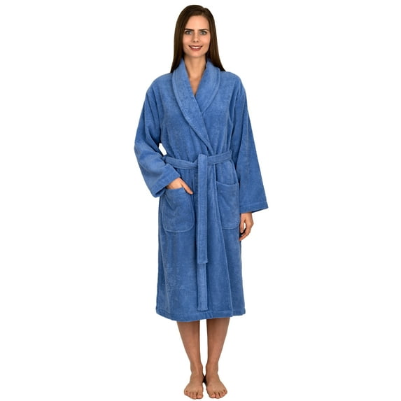 TowelSelections Women’s Organic Cotton Bathrobe Terry Shawl Robe