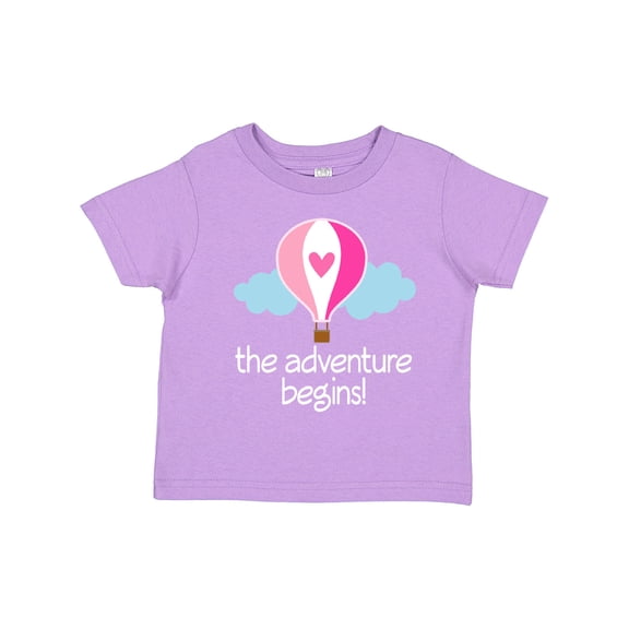 Inktastic The Adventure Begins Hot Air Balloon Girls Girls Toddler T-Shirt