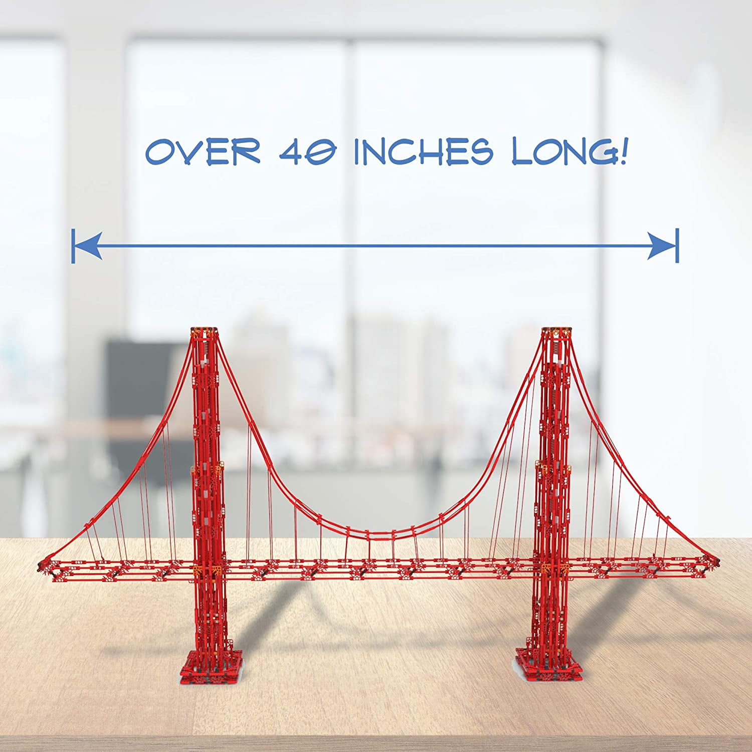 Build IT Big Over 3 Feet Long - K'NEX Architecture: Golden Gate Bridge New Exclusive Collectible Building Set for Adults & Kids 9+ 1,536 Pieces 