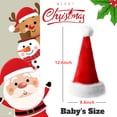 thumbnail image 6 of TETOU 1pc Christmas Hat for Baby,Red and White Fur Plush Velvet Santa Hat for Infant Baby Christmas New Year Festive Party Decoration, 6 of 7