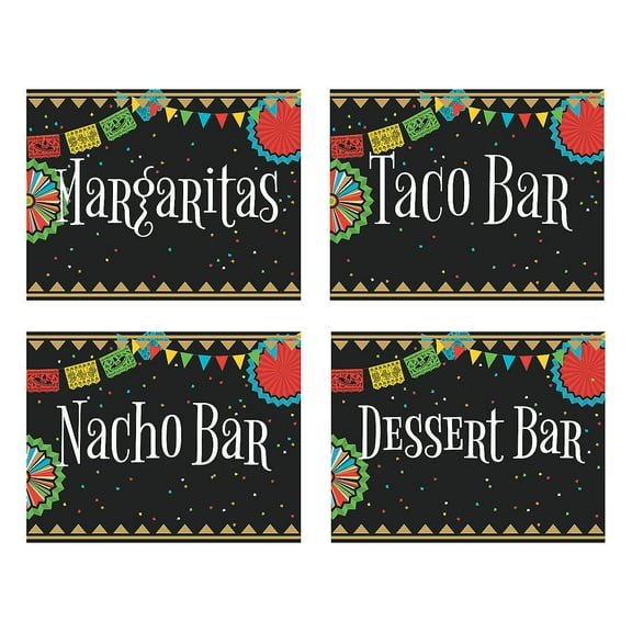 Fiesta Party Sign Set - Party Decor - 4 Pieces
