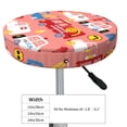 thumbnail image 4 of Fotbe Cartoon with Traffic Elements Stool Covers Round,Waterproof Round Bar Stool Covers Bar Chair Covers Washable Stool Cushion Slipcover for 12-14 Inch Chair-13 inch, 4 of 7