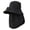Black, variant on Lightweight Cooling Fan Hat with Neck & Face Cover, Solar Powered Wide Brim Sun Hat with Breathable Mesh Window, Adjustable Fan for Men Women Fishing Hiking Camping Beach,One Size