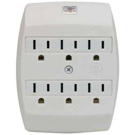 Ge 55200 6-outlet Saf-t-gard Grounded Wall Tap