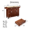 thumbnail image 4 of Yesurprise Mobile Kitchen Cart, Rolling Cart with 2 Drawers, 4 Door Storage Cabinets, Kitchen Storage Cart, Island Utility Cart for Kitchen, Dinning Room, 4 of 6