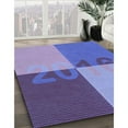 thumbnail image 2 of Ahgly Company Indoor Square Patterned Slate Blue Area Rugs, 7' Square, 2 of 6