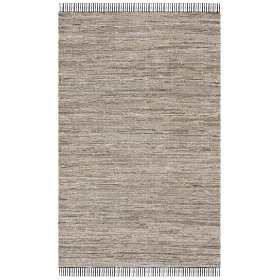 SAFAVIEH Rag Rug Lacework Distressed Area Rug, Beige/Black, 4' x 6'