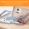 thumbnail image 6 of Single Hole Punch, Heavy Duty Hole Puncher Single, Paper Punch Portable Hand Held Long Reach Hole Punch 8mm,1 x Paper hole punch,Silver Gray, 6 of 8