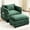 Dark Green, variant on Wide Seat & Ottoman - Adapt to Different Heights - Corner of Living Room - Temporary Seating for Gatherings