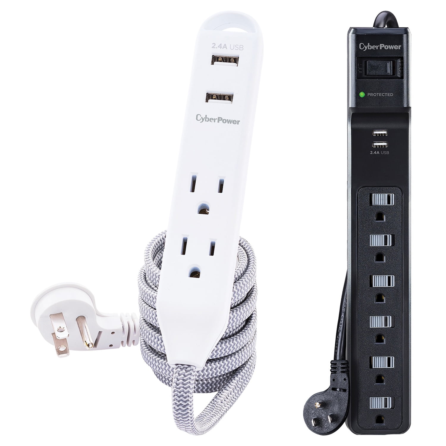 CyberPower GC306U Reach and Charge USB and AC Power Cord, 6Foot
