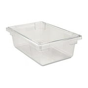 Rubbermaid Commercial Food Storage No Break/No Stain Box/Tote for Restaurant/Kitchen/Cafeteria, 3.5 Gallon, Clear (FG330900CLR)
