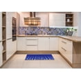 thumbnail image 6 of Ahgly Company Machine Washable Indoor Square Transitional MediumBlue Area Rugs, 4' Square, 6 of 7