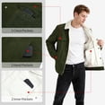 thumbnail image 5 of GINGTTO Men's Corduroy Fleece Lined Trucker Sherpa Winter Jacket for Cold Weather, 5 of 7