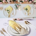 thumbnail image 2 of Abstract Gold Cloth Napkins, Modern Brush Luxury Strokes Artwork Washable and Reusable Dinner Napkins Set of 8, Table Napkin for Kitchen Party Birthday Wedding Hotel Housewarming 20"x20", 2 of 8
