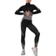 thumbnail image 5 of Chándal de entrenamiento para mujer Conjunto de 2 piezas Leggings de cintura alta y Top corto de manga larga Ropa deportiva de yoga con cremallera frontal Adepaton LRWJ007-4, 5 of 6