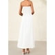 thumbnail image 2 of Vestido de invitada de boda PRETTYGARDEN Tube Top Maxi White XXL, 2 of 9