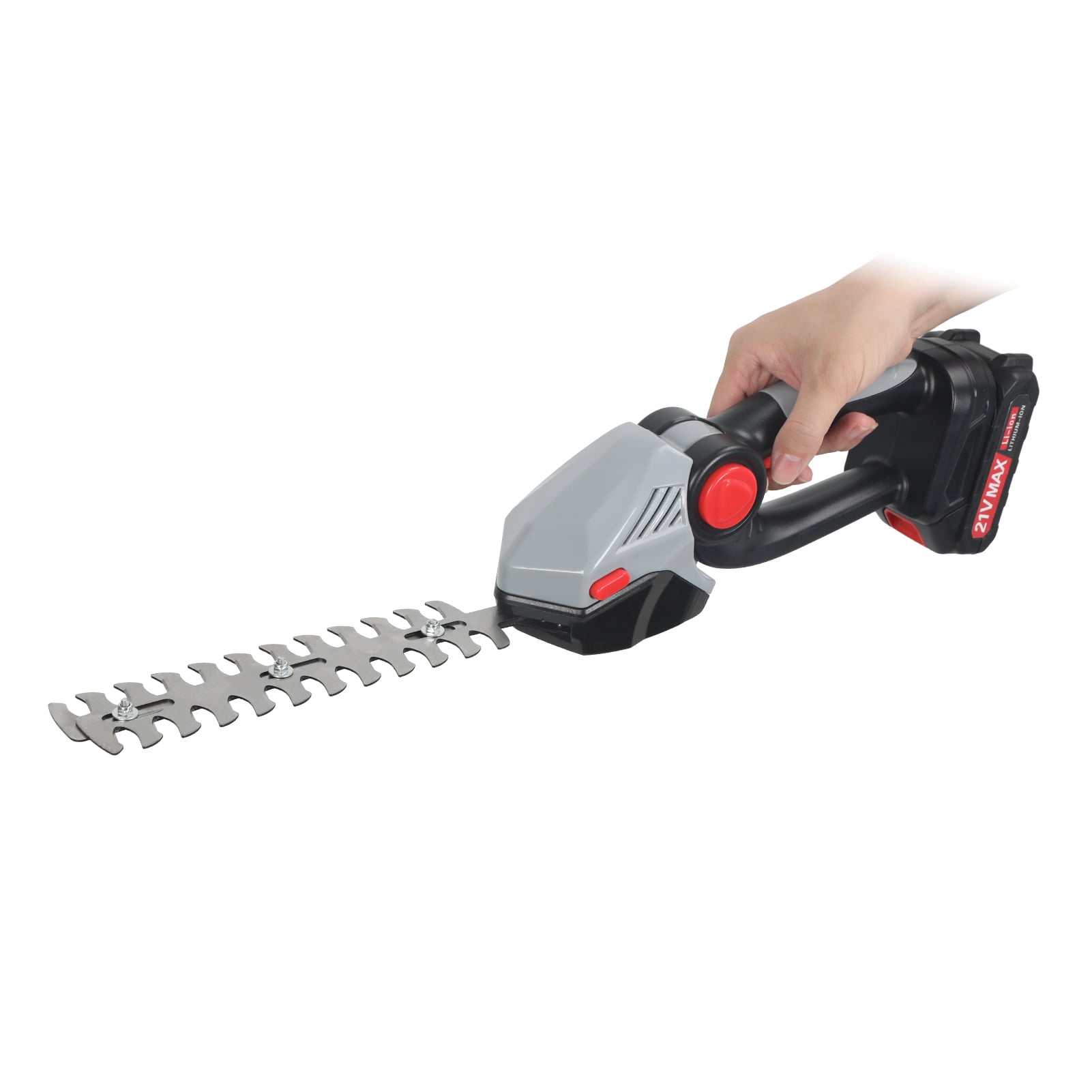 Worx Cordless 2-in-1 Hedge Trimmer & Grass Shear, with Retractable Extension Pole & 2 Batteries, 5-Angle Adjustable Head for Lawn, Shrub, Branch Trimming and Garden Yard Maintenance