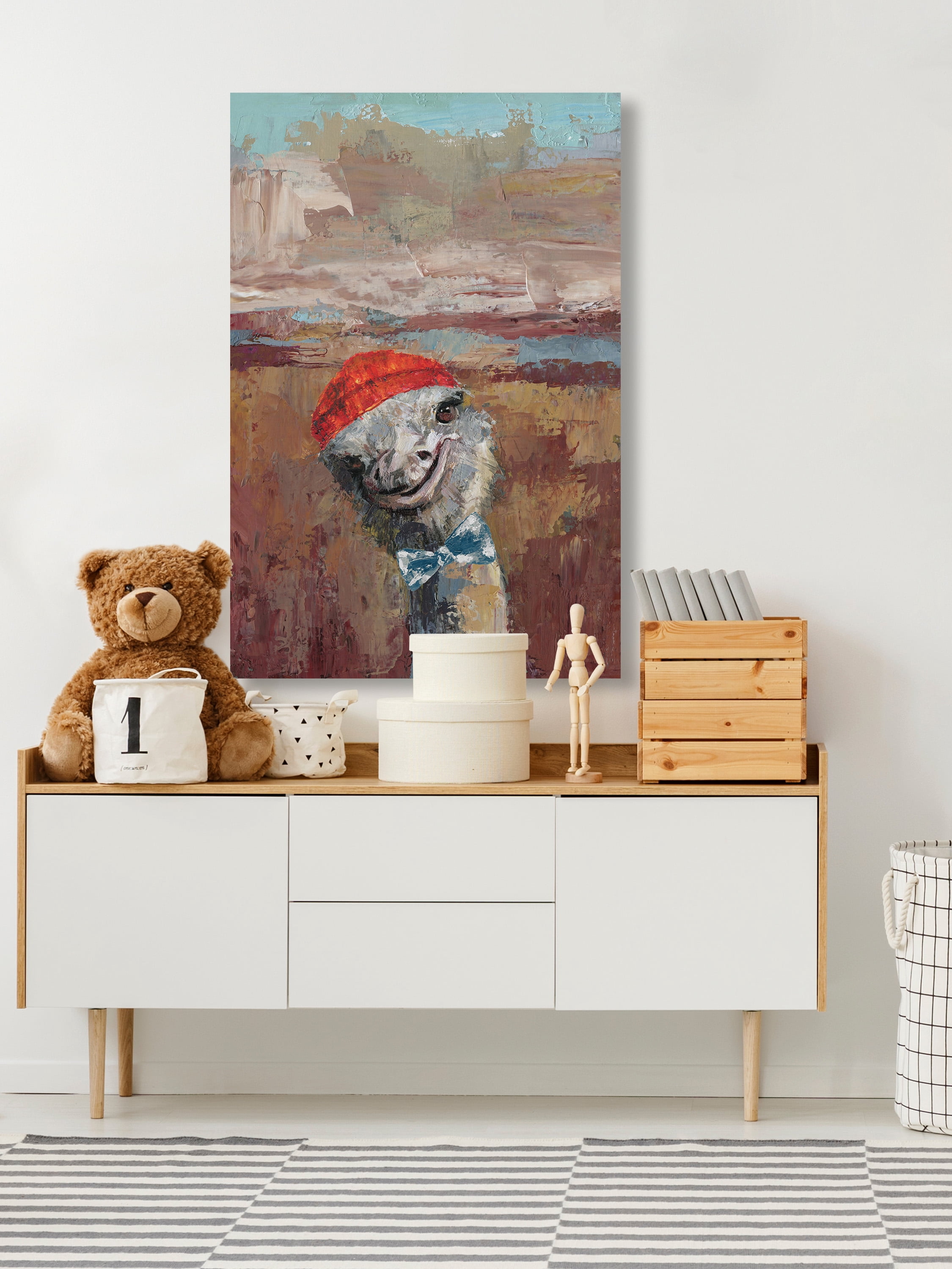 Marmont Hill Playful Ostrich Canvas Wall Art