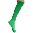 thumbnail image 6 of MDR Women's Extra Long & Heavy Slouch Cotton Wear at any Length Socks Made in USA 2 Pair Size 9 to 11 (2 Green ), 6 of 8