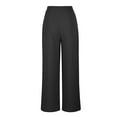 thumbnail image 5 of BLVB Women's Wide Leg Casual Loose Pants Beach Pants Comfy Crossover High Waisted Palazzo Lounge Pants Trousers, 5 of 5