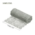 thumbnail image 2 of Uxcell 5.9 inch Wide Polyester Floral Pattern Lace Trim Ribbon for Sewing Making Light Gray 5 Yard, 2 of 7