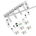 thumbnail image 3 of CCJH Stainless Steel 6.6FT Sliding Barn Door Hardware Kit Fit 19.8 Width Double Door Y-Shaped Silver, 3 of 10