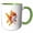 Green/White, variant on 3drose, Cute Japanese Goldfish Cartoon Style Vector, 11oz Mug