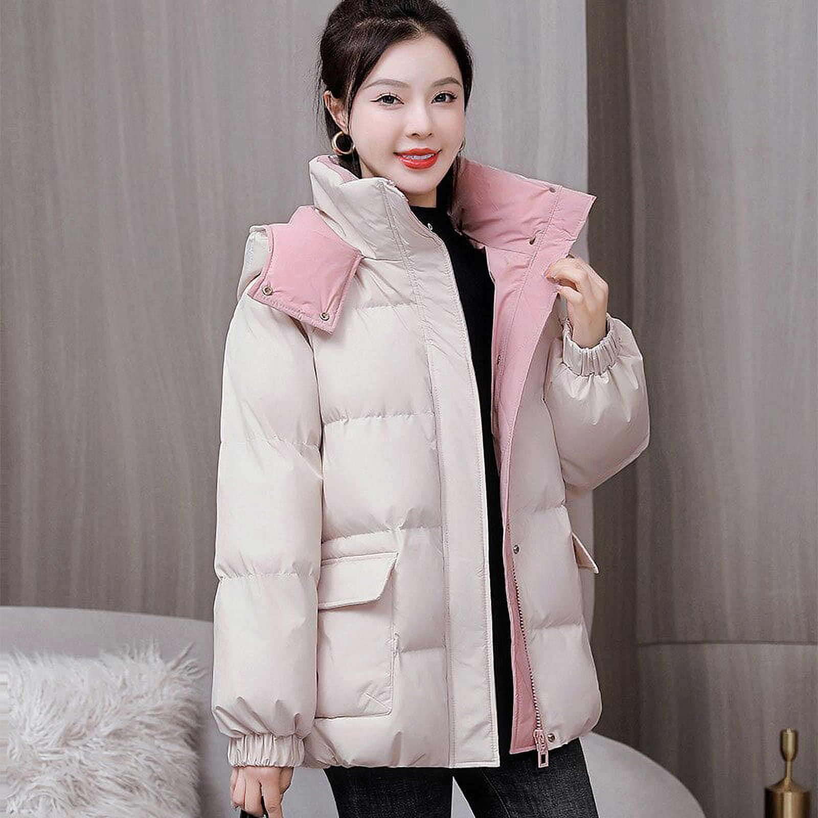 DanceeMangoo Winter Coat Women Korean Loose Coats and Jackets Women  Clothing Warm Parkas Cotton Padded Mid-length Jacket Chaqueta Nieve Mujer 