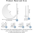 thumbnail image 2 of Moon Stars 3D Acrylic Mirror Stickers Silver Star Wall Decals Meteor Self Adhesive Sticker Wall Art Star DIY Wall Decor for Bedroom Living Nursery Ceiling Decoratiomn, 2 of 8