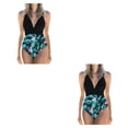 thumbnail image 3 of Advancent Traje de baño sin mangas para mujer, traje de baño de poliéster con escote en V profundo para fiesta, ropa de playa para mujer, Type1 NO1, 3 of 6