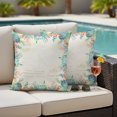 thumbnail image 2 of Outdoor Pillow Covers 26x26 Set of 2, Beige Coastal Waterproof Patio Throw Pillow Covers for Couch Sofa Chair, Summer Nautical Beach Coral Starfish Decorative Pillowcases for Throw Pillows, 2 of 9