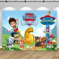 thumbnail image 3 of Fondo de fotografía para fiesta de cumpleaños de Paw Patrol Feliz Cumpleaños personalizado para niños de 1.º y 2.º año, pancarta de fotos para baby shower, 3 of 5