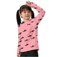 thumbnail image 5 of UVEASISHA Kids Pink Shark Print Hooded Rash Guard UPF 50+ Quick Dry Long Sleeve Swim Shirt for Boys Girls Ages 5-15 Watermelon Red 130, 5 of 6