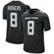 thumbnail image 1 of Camiseta De Rugby Camiseta Bordada Jets #8 Rodgers Estilo De Verano Rugby Ropa Deportiva Negra - Xxl, 1 of 2