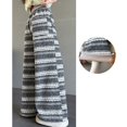 thumbnail image 3 of LIJCC Girls Aztec Ethnic Pants Drawstring Wide Leg Baggy Pants Knit Lounge Pants Tribal Strip Pant Wool Blend Baggy Sweatpants Soft Warm Fall Winter Lounge Pants, 3 of 8