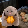 thumbnail image 4 of Lindo conejo de peluche que respira, 28 cm, diseño biónico, música relajante, algodón PP agradable para la piel, regalo perfecto para niños., 4 of 5