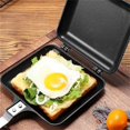 thumbnail image 2 of MesaSe Poêle à Frire Double Face Machine à Sandwich Antiadhésive Grille-Sandwich et Poêle à Panini avec Poignée Poêle à Rabat en Aluminium, 2 of 7