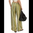 thumbnail image 2 of Pantalones de Rayas para Mujer, Cintura Alta, Pierna , Algodón y , Moda Playera, Cintura Elástica, Pantalones Casuales Sueltos. Verde XXL, 2 of 6