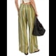 thumbnail image 2 of Pantalones de Rayas para Mujer, Cintura Alta, Pierna , Algodón y , Moda Playera, Cintura Elástica, Pantalones Casuales Sueltos. Verde L, 2 of 6
