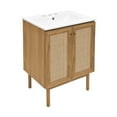 thumbnail image 4 of Classe 24 in. Oak Bathroom Vanity With White, 3-Hole Ceramic Sink Top, 4 of 8