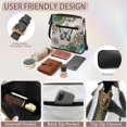 thumbnail image 6 of HELLHERO Multiple Zipper Pockets Shoulder Bag for Daily and Travel, PU Leather Waterproof Women's Shoulder Crossbody Purse, Butterfly Floral Print, 6 of 7