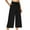 Black, variant on Women's Casual Solid Color Drawstring Sports Capri Pants Summer Fashion, Comfortable Polyester Multiple Sizes