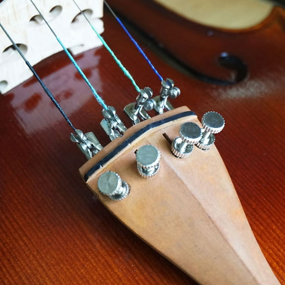 WEUVEB Violin Strings Shaft 4Pcs Fine Tuners with Hard Metal for Violin Silver