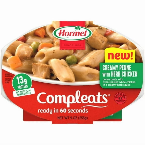 HORMEL COMPLEATS Italian Chicken & Penne Pasta 9 oz Plastic Microwaveable Tray (Pack of 3)