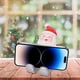 thumbnail image 4 of Fiudx Ofertas relámpago del día Regalo de Navidad Adorno de soporte para teléfono navideño Soporte para teléfono con tableta de Papá Noel Regalo, 4 of 7